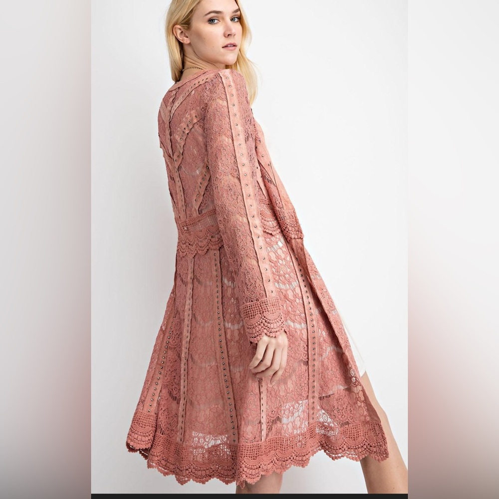 Vocal Mauve Lace Jacket